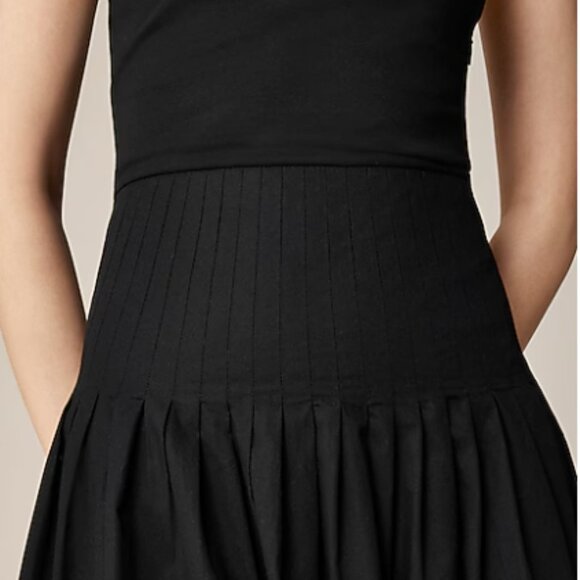 J. CREW Pintuck Mixy Dress | Black | Medium NWT - Picture 7 of 10